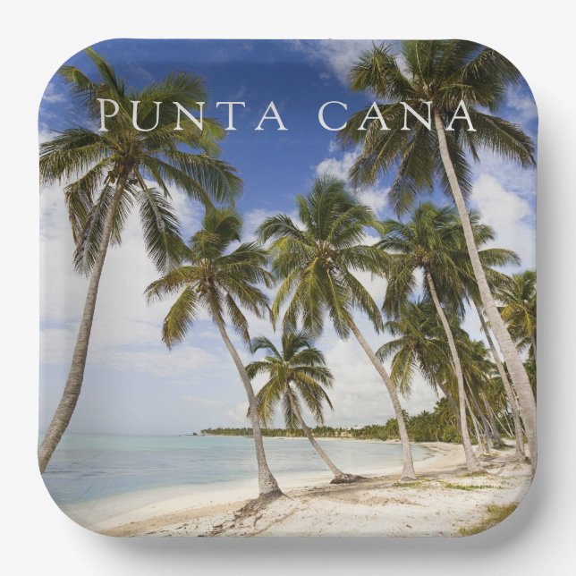 Assiettes En Carton Plage de Punta Cana | République dominicaine (Recto)