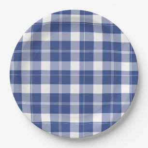 Assiettes En Carton Plaid Bleu Pour Les Mots Hanoukka Plaques De Papie