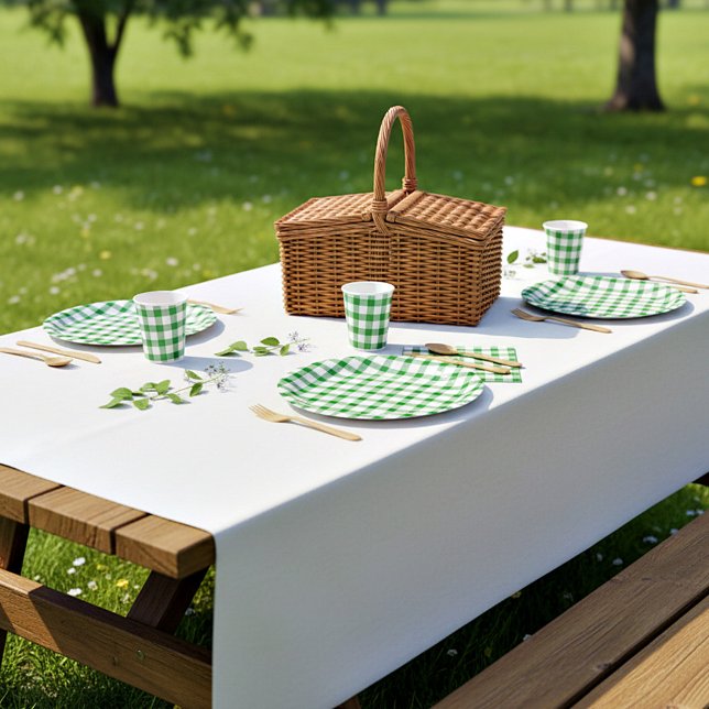 Assiettes En Carton Plaid vert (Créateur téléchargé)
