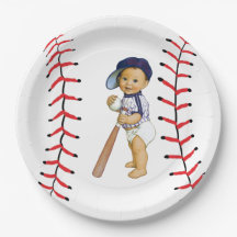 Plaque à papier de baby shower de base-ball