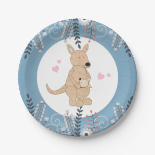 Assiettes En Carton Plaque à papier de baby shower de kangourou de