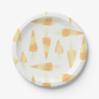 Assiettes En Carton Plaque à papier de carotte orange