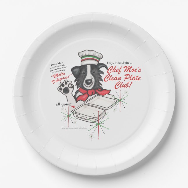 Assiettes En Carton Plaque à papier de club propre du plat de Moe de (Devant)
