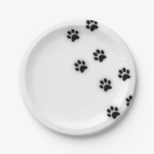 Assiettes En Carton Plaque à papier de partie de pattes de chat