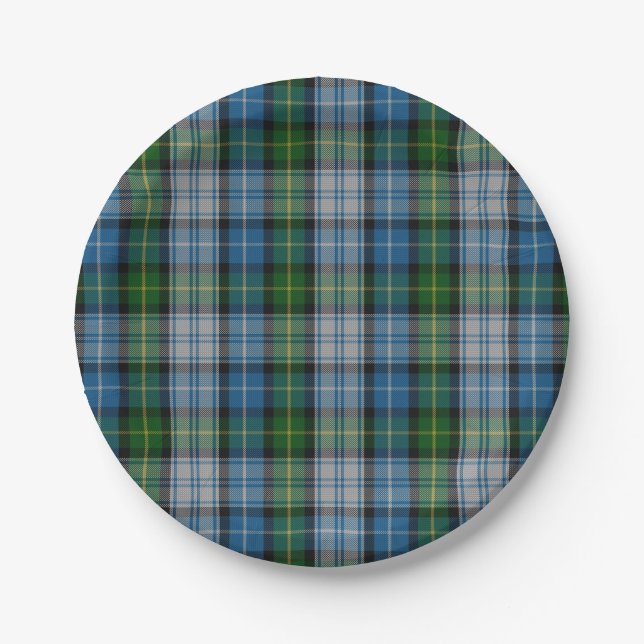 Assiettes En Carton Plaque à papier de plaid de tartan de clan de (Devant)