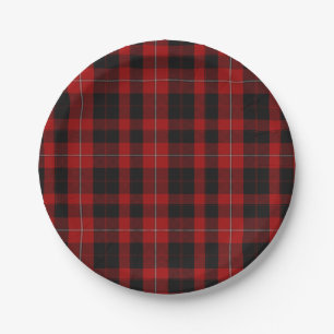 Assiettes En Carton Plaque à papier de plaid de tartan de clan de
