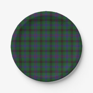 Assiettes En Carton Plaque à papier de plaid de tartan de clan de