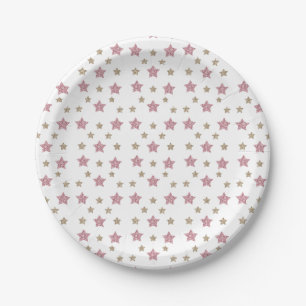 Assiettes En Carton Plaque à papier de rose et de dessert de parties