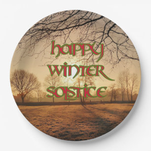 Assiettes En Carton Plaque à papier de Sun d'hiver pour le solstice
