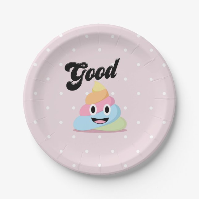 Assiettes En Carton Plaque à papier d'Emoji de partie drôle (Devant)