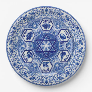 Assiettes En Carton Plaque à papier fleurie de 9 pouces de Seder de