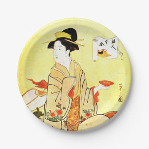 Assiettes En Carton Plaque à papier japonaise vintage d'art