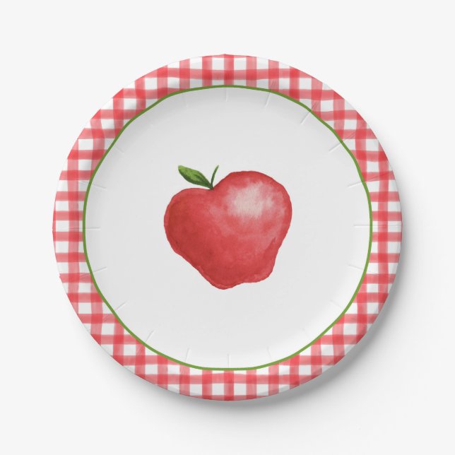 Assiettes En Carton Plaque Apple Party (Devant)