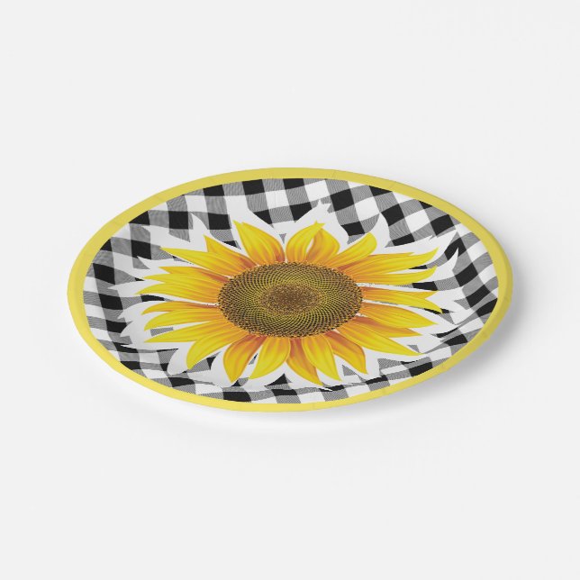 Assiettes En Carton Plaqué avec des plaques de papier tournesol (Angle)