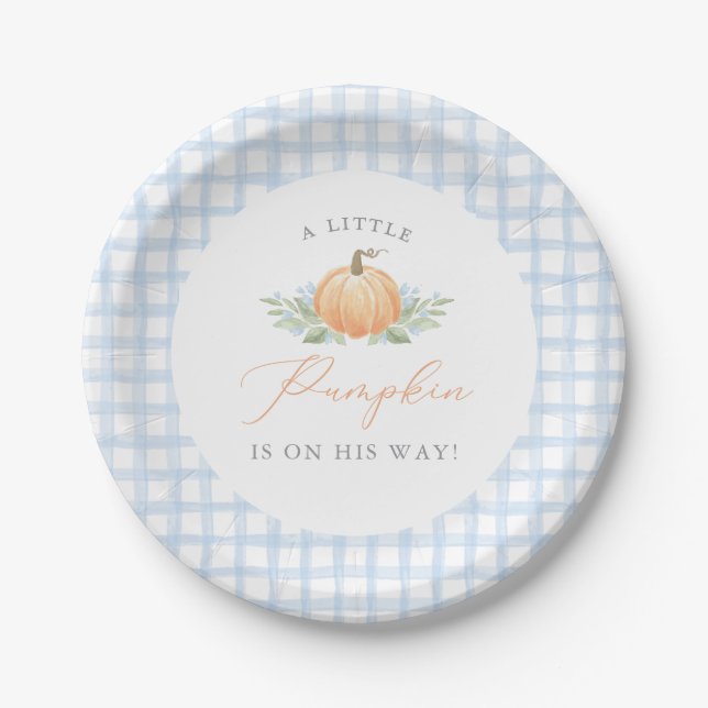 Assiettes En Carton Plaque baby shower | Un Petit Citrouille (Devant)