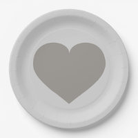 Plaque coeur argentée