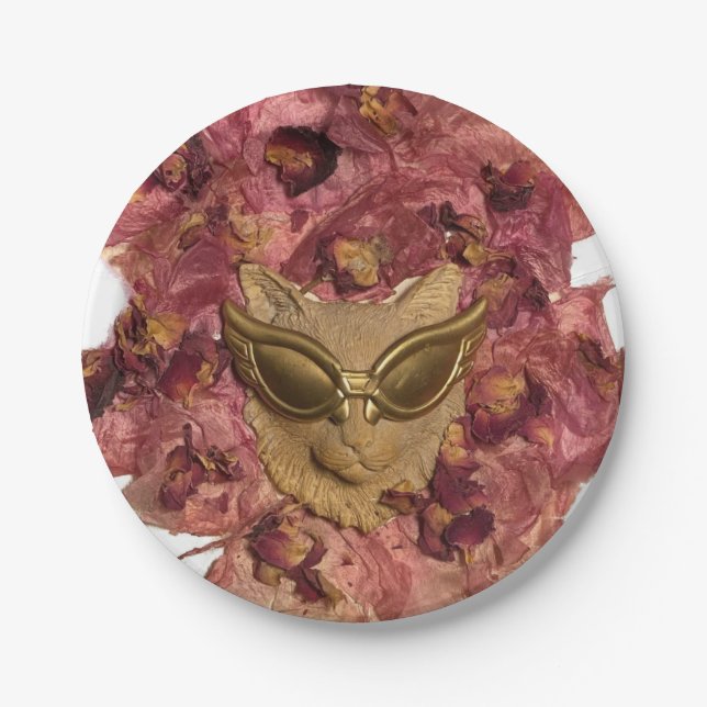 Assiettes En Carton Plaque cool en papier de chat (Devant)