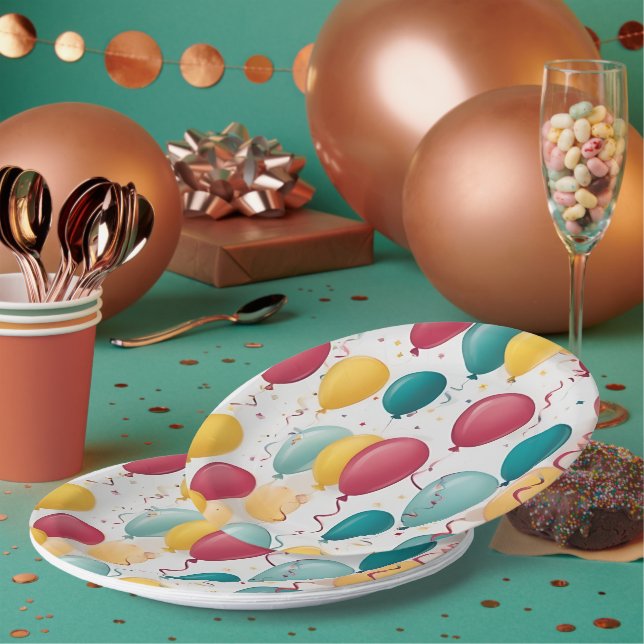 Assiettes En Carton plaque d'anniversaire (Multi)