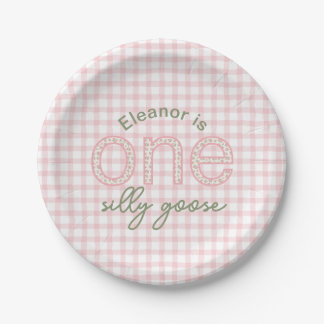 Assiettes En Carton Plaque d'anniversaire personnalisée "One Silly Goo