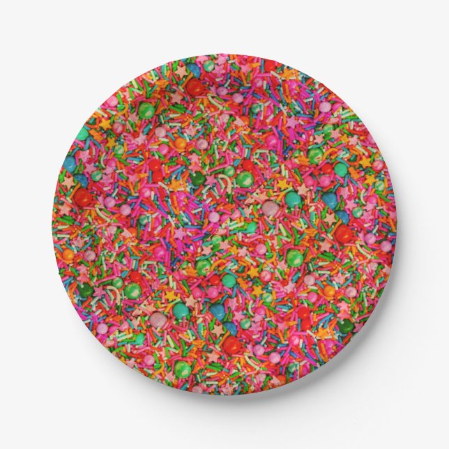 Assiettes En Carton Plaque d'arrosage Confetti (Devant)
