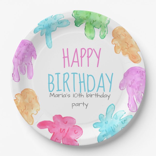 Assiettes En Carton Plaque de fête pour enfant à thème mince (Devant)