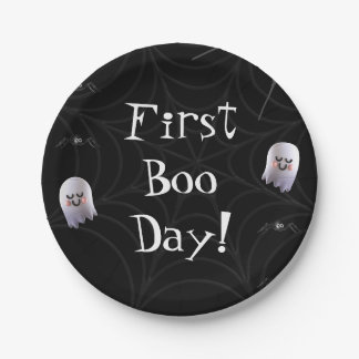 Assiettes En Carton Plaque de la première journée de Boo