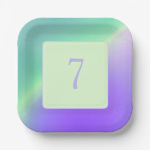 Assiettes En Carton Plaque de lavande et de papier vert