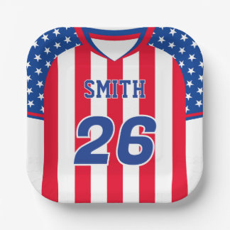 Assiettes En Carton Plaque de maillot de football personnalisé USA | N