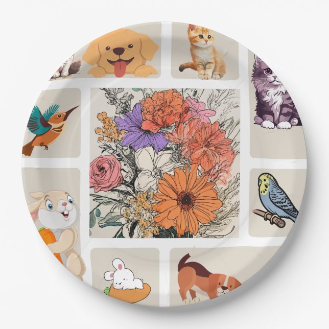 Assiettes En Carton Plaque de papier (Devant)