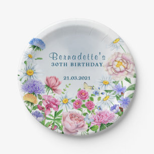 Assiettes En Carton Plaque de papier à fleurs rustiques