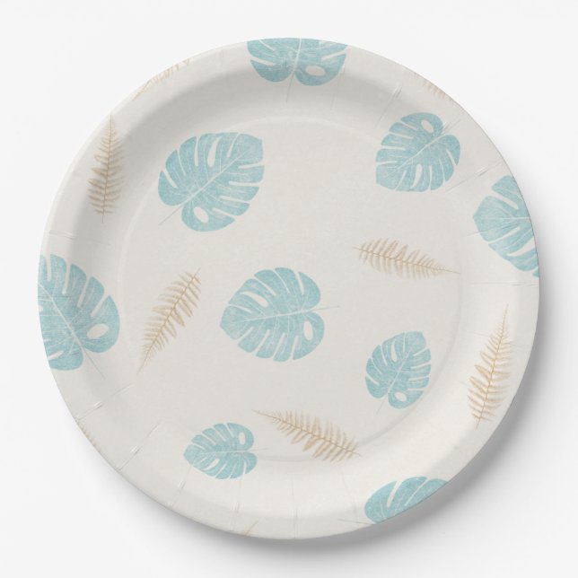 Assiettes En Carton Plaque de papier à motif floral (Devant)
