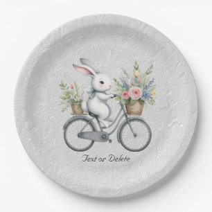 Assiettes En Carton Plaque de papier à rabat à bicyclette florale