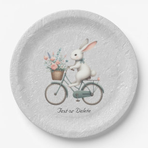 Assiettes En Carton Plaque de papier à rabat à bicyclette florale