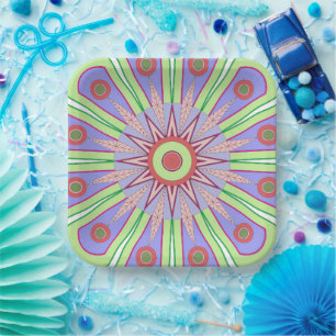 ASSIETTES EN CARTON PLAQUE DE PAPIER AVEC BEAU ART DE FLEURS