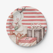 Plaque de papier avec canard aquarelle