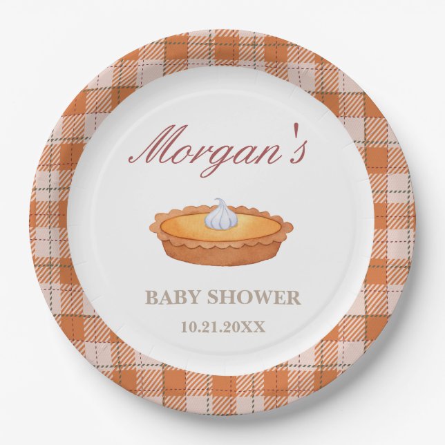 Assiettes En Carton Plaque de papier Baby shower à découpe Cutie (Devant)