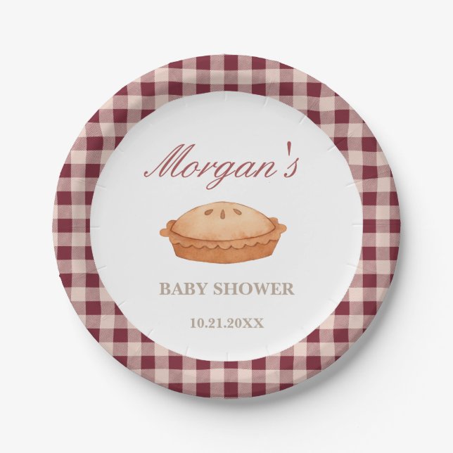 Assiettes En Carton Plaque de papier Baby shower à tarte Cutie (Devant)