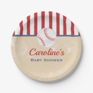 Assiettes En Carton Plaque de papier Baby shower de base-ball