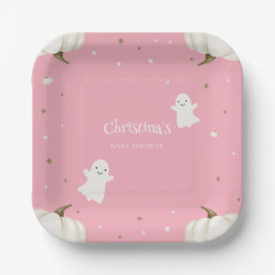 Assiettes En Carton Plaque de papier Baby shower Pastel Pink Halloween