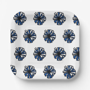 Assiettes En Carton Plaque de papier bleu Pom