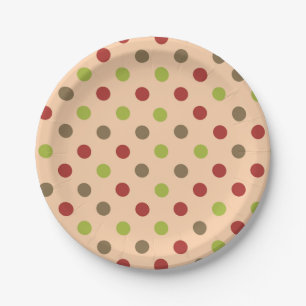 Assiettes En Carton Plaque de papier Boho Retro Modern Dot