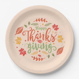 Assiettes En Carton Plaque de papier bon thanksgiving