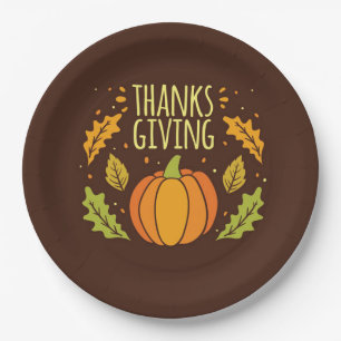 Assiettes En Carton Plaque de papier bon thanksgiving