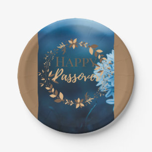 Assiettes En Carton Plaque de papier Bonne Pâque Bleu Brown de la cou