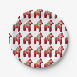 Assiettes En Carton Plaque de papier Dala Horse