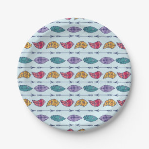 Assiettes En Carton Plaque de papier d'anniversaire de la tribu Wild O