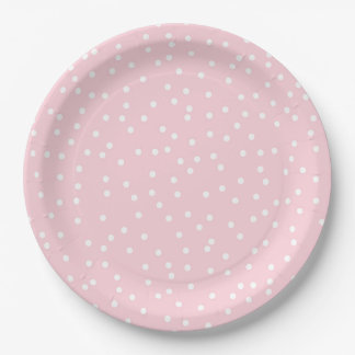 Assiettes En Carton Plaque de papier d'anniversaire rose point