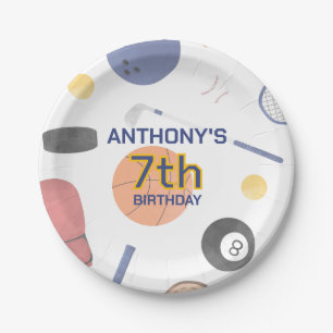 Assiettes En Carton Plaque de papier d'anniversaire sport étoilée