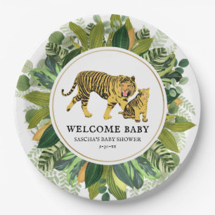 Assiettes En Carton Plaque de papier de Baby shower de Mama Tiger