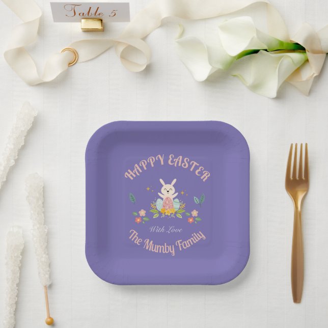 Assiettes En Carton Plaque de papier de fête de Pâques (Mariage)